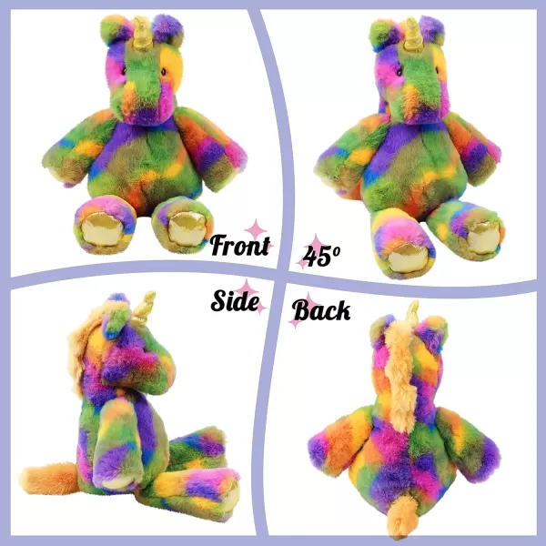 Hopearl Adorable Plush Frog Toy Floppy Ultra Soft Stuffed Animal for Boys Girls Kids Toddlers Green 1508 Rainbow Unicorn