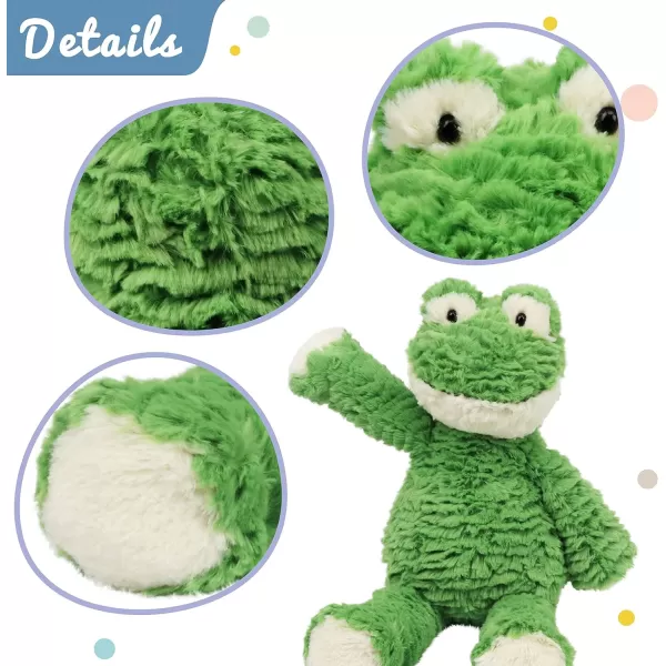 Hopearl Adorable Plush Frog Toy Floppy Ultra Soft Stuffed Animal for Boys Girls Kids Toddlers Green 1510 Frog