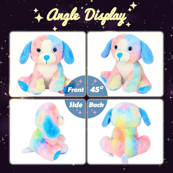 Hopearl Colorful LED Plush Puppy Light up Dog Stuffed Animal Floppy Pup Night Lights Glow in The Dark Birthday Festival for Kids Toddler Girls Rainbow 105Hopearl Colorful LED Plush Puppy Light up Dog Stuffed Animal Floppy Pup Night Lights Glow in The Dark Birthday Festival for Kids Toddler Girls Rainbow 105