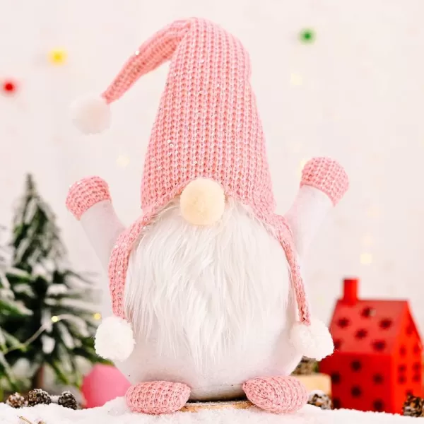 Hopearl Handmade Gnome Figurines Plush Swedish Tomte Nisse Knitted Hat Christmas Santa Claus Elf Home Desktop Collectible Doll Stuffed Decor Holiday Party Supplies Table Ornament Pink 19Hopearl Handmade Gnome Figurines Plush Swedish Tomte Nisse Knitted Hat Christmas Santa Claus Elf Home Desktop Collectible Doll Stuffed Decor Holiday Party Supplies Table Ornament Pink 19