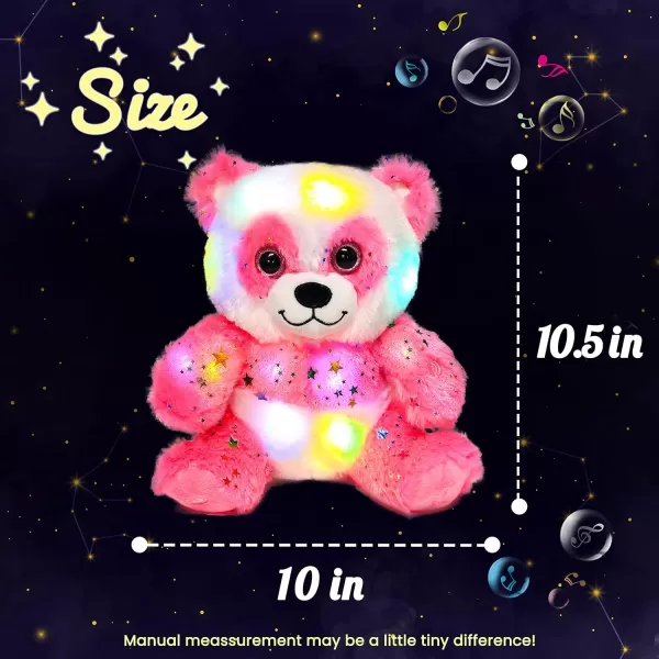 Hopearl LED Musical Plush Panda Light up Singing Stuffed Toy Adjustable Volume Lullaby Animated Soothe Birthday Festival for Kids Pink 105Hopearl LED Musical Plush Panda Light up Singing Stuffed Toy Adjustable Volume Lullaby Animated Soothe Birthday Festival for Kids Pink 105