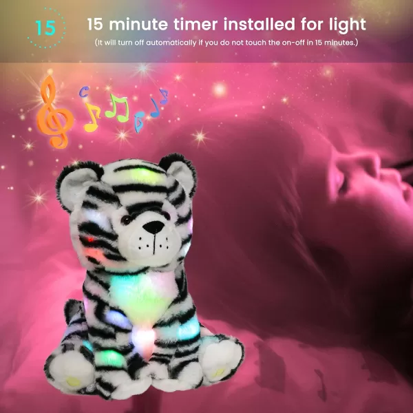 Hopearl LED Musical Stuffed Tiger Light up Singing Plush Toy Adjustable Volume Lullaby Animated Soothe Birthday Festival for Kids Boys Girls 11Hopearl LED Musical Stuffed Tiger Light up Singing Plush Toy Adjustable Volume Lullaby Animated Soothe Birthday Festival for Kids Boys Girls 11