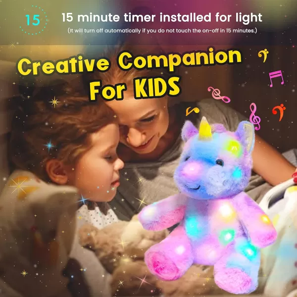 Hopearl LED Musical Stuffed Unicorn Light up Singing Plush Toy Adjustable Volume Lullaby Animated Soothe Birthday Festival for Kids Toddler Girls Rainbow 115Hopearl LED Musical Stuffed Unicorn Light up Singing Plush Toy Adjustable Volume Lullaby Animated Soothe Birthday Festival for Kids Toddler Girls Rainbow 115