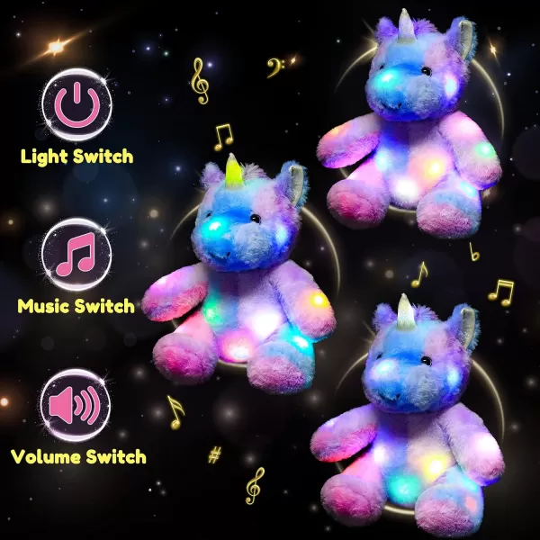 Hopearl LED Musical Stuffed Unicorn Light up Singing Plush Toy Adjustable Volume Lullaby Animated Soothe Birthday Festival for Kids Toddler Girls Rainbow 115Hopearl LED Musical Stuffed Unicorn Light up Singing Plush Toy Adjustable Volume Lullaby Animated Soothe Birthday Festival for Kids Toddler Girls Rainbow 115