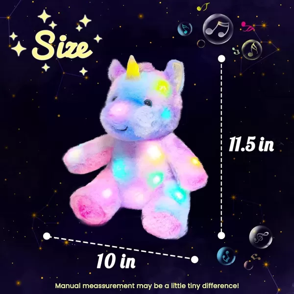 Hopearl LED Musical Stuffed Unicorn Light up Singing Plush Toy Adjustable Volume Lullaby Animated Soothe Birthday Festival for Kids Toddler Girls Rainbow 115Hopearl LED Musical Stuffed Unicorn Light up Singing Plush Toy Adjustable Volume Lullaby Animated Soothe Birthday Festival for Kids Toddler Girls Rainbow 115