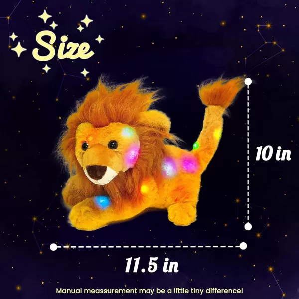 Hopearl LED Plush Lion Light up Stuffed Jungle Animal Floppy Puppy Night Lights Glow in The Dark Birthday Festival for Kids Toddler Girls Brown 115Hopearl LED Plush Lion Light up Stuffed Jungle Animal Floppy Puppy Night Lights Glow in The Dark Birthday Festival for Kids Toddler Girls Brown 115