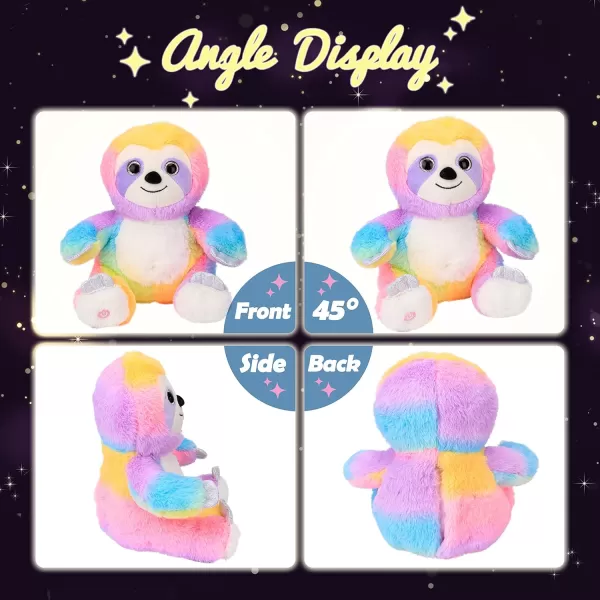 Hopearl LED Plush Sloth Colorful Light up Stuffed Animal Three Toed Sloth Floppy Night Lights Glow in The Dark Birthday Gifts for Kids Toddlers Rainbow 10Hopearl LED Plush Sloth Colorful Light up Stuffed Animal Three Toed Sloth Floppy Night Lights Glow in The Dark Birthday Gifts for Kids Toddlers Rainbow 10