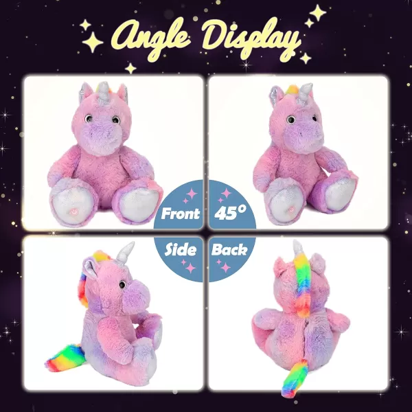 Hopearl LED Plush Unicorn Light up Stuffed Animal Floppy Night Lights Glow in The Dark Birthday Gifts for Kids Toddler Girls Purple 12Hopearl LED Plush Unicorn Light up Stuffed Animal Floppy Night Lights Glow in The Dark Birthday Gifts for Kids Toddler Girls Purple 12