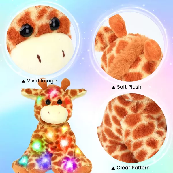 Hopearl Light up Giraffe Stuffed Animal Floppy LED Plush Toy Night Lights Glow Pillow Birthday Festival for Kids Toddlers Boys Girls Orange 11Hopearl Light up Giraffe Stuffed Animal Floppy LED Plush Toy Night Lights Glow Pillow Birthday Festival for Kids Toddlers Boys Girls Orange 11