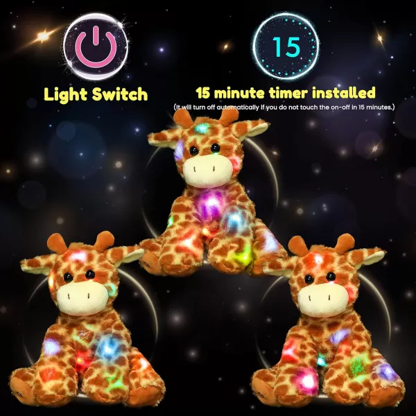 Hopearl Light up Giraffe Stuffed Animal Floppy LED Plush Toy Night Lights Glow Pillow Birthday Festival for Kids Toddlers Boys Girls Orange 11Hopearl Light up Giraffe Stuffed Animal Floppy LED Plush Toy Night Lights Glow Pillow Birthday Festival for Kids Toddlers Boys Girls Orange 11