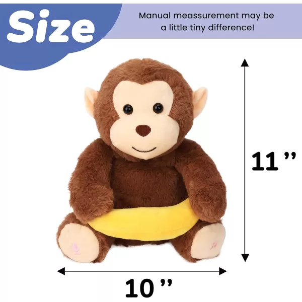 Hopearl Peek A Boo Bear with Security Blanket Interactive Repeats What You Say Plush Teddy Bear Toy Musical Singing Talking Stuffed Animal Adorable Electric Animate Birthday Festival Beige 1105 Monkey