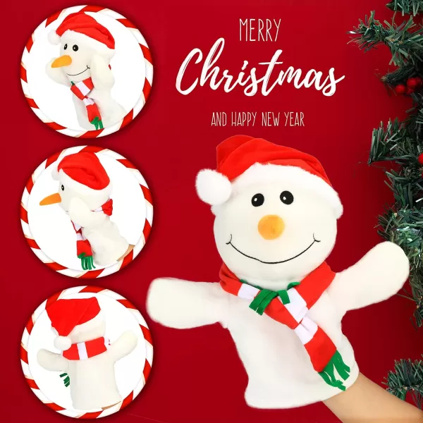 Hopearl Plush Christmas Snowman Hand Puppet with Open Movable Mouth for Imaginative Play Role Play Interactive Toy for Storytelling Teaching Puppet Theater Gift for Kids Boys Girls White 17Hopearl Plush Christmas Snowman Hand Puppet with Open Movable Mouth for Imaginative Play Role Play Interactive Toy for Storytelling Teaching Puppet Theater Gift for Kids Boys Girls White 17