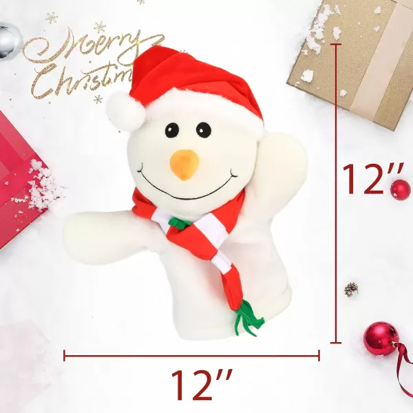 Hopearl Plush Christmas Snowman Hand Puppet with Open Movable Mouth for Imaginative Play Role Play Interactive Toy for Storytelling Teaching Puppet Theater Gift for Kids Boys Girls White 17Hopearl Plush Christmas Snowman Hand Puppet with Open Movable Mouth for Imaginative Play Role Play Interactive Toy for Storytelling Teaching Puppet Theater Gift for Kids Boys Girls White 17