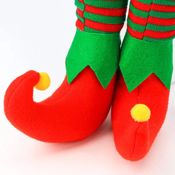 Hopearl Plush Elf Legs Pendant for Christmas Tree Decor Stuffed Legs Stick Stuck in Tree for Home Party Fireplace Ornaments Bendable Stick Pick Accent 20Hopearl Plush Elf Legs Pendant for Christmas Tree Decor Stuffed Legs Stick Stuck in Tree for Home Party Fireplace Ornaments Bendable Stick Pick Accent 20