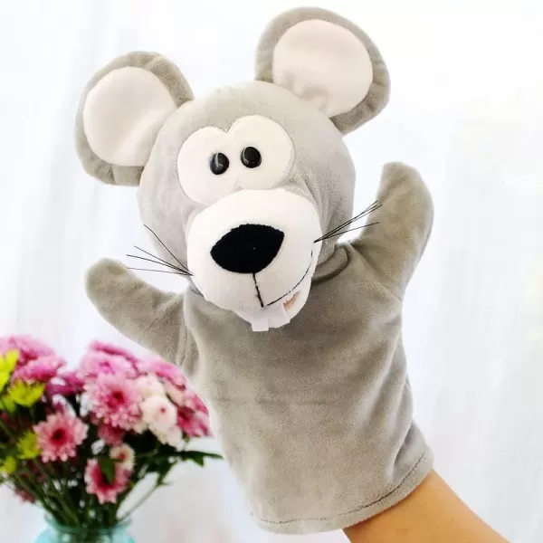 Hopearl Plush Mouse Hand Puppet with Open Movable Mouth for Imaginative Play Role Play Interactive Toy for Storytelling Teaching Puppet Theater Gift for Kids Boys Girls Gray 11Hopearl Plush Mouse Hand Puppet with Open Movable Mouth for Imaginative Play Role Play Interactive Toy for Storytelling Teaching Puppet Theater Gift for Kids Boys Girls Gray 11