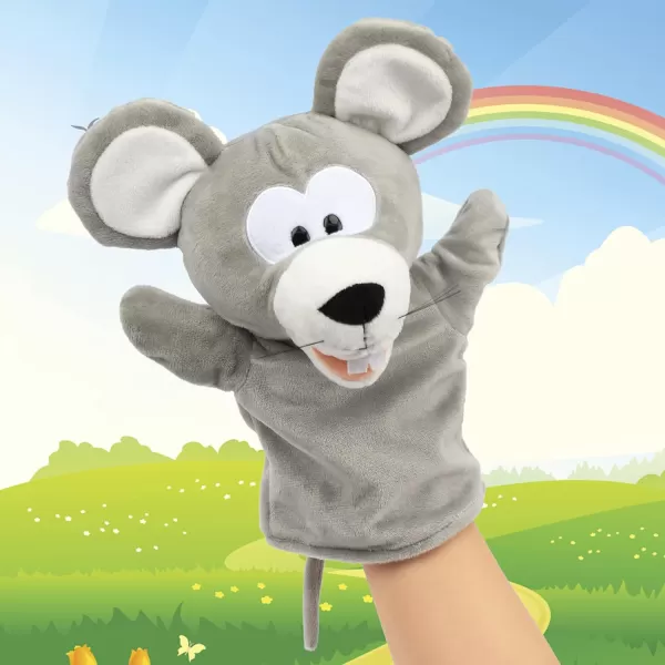 Hopearl Plush Mouse Hand Puppet with Open Movable Mouth for Imaginative Play Role Play Interactive Toy for Storytelling Teaching Puppet Theater Gift for Kids Boys Girls Gray 11Hopearl Plush Mouse Hand Puppet with Open Movable Mouth for Imaginative Play Role Play Interactive Toy for Storytelling Teaching Puppet Theater Gift for Kids Boys Girls Gray 11