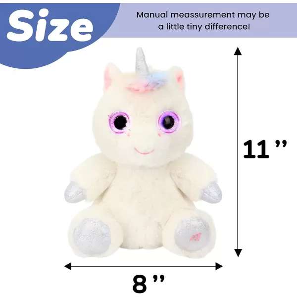 Hopearl Singing Baby Unicorn with Big Light up Eyes Glowing Shaking Dancing Plush Toy Interactive Stuffed Animal Early Learning Gift for Toddlers White 802 Unicorn