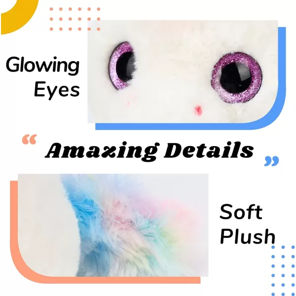 Hopearl Singing Baby Unicorn with Big Light up Eyes Glowing Shaking Dancing Plush Toy Interactive Stuffed Animal Early Learning Gift for Toddlers White 802 Unicorn