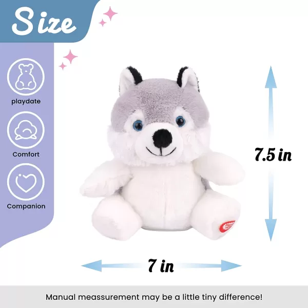 Hopearl Talking Singing Bunny Repeats What You Say Rabbit Musical Shaking Head Electric Interactive Animated Toy Speaking Plush Buddy Gift for Toddlers Purple 1503 Husky