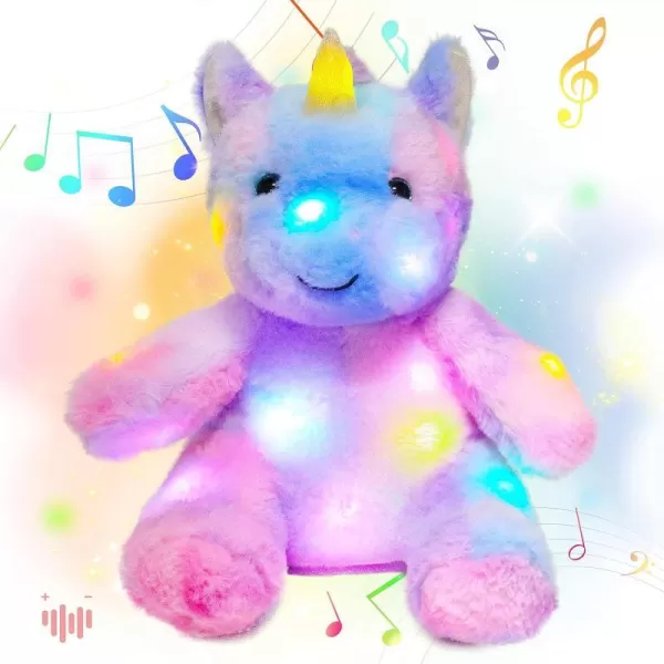 Hopearl LED Musical Stuffed Unicorn Light up Singing Plush Toy Adjustable Volume Lullaby Animated Soothe Birthday Festival for Kids Toddler Girls Rainbow 115Hopearl LED Musical Stuffed Unicorn Light up Singing Plush Toy Adjustable Volume Lullaby Animated Soothe Birthday Festival for Kids Toddler Girls Rainbow 115