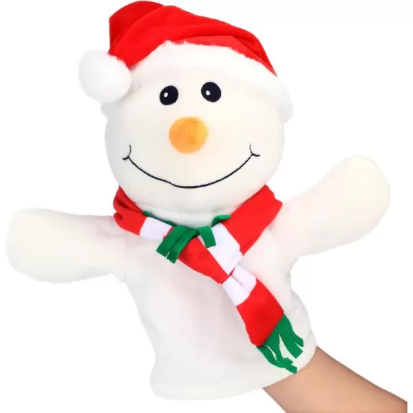 Hopearl Plush Christmas Snowman Hand Puppet with Open Movable Mouth for Imaginative Play Role Play Interactive Toy for Storytelling Teaching Puppet Theater Gift for Kids Boys Girls White 17Hopearl Plush Christmas Snowman Hand Puppet with Open Movable Mouth for Imaginative Play Role Play Interactive Toy for Storytelling Teaching Puppet Theater Gift for Kids Boys Girls White 17