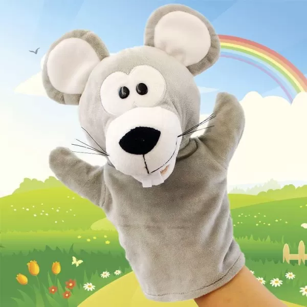 Hopearl Plush Mouse Hand Puppet with Open Movable Mouth for Imaginative Play Role Play Interactive Toy for Storytelling Teaching Puppet Theater Gift for Kids Boys Girls Gray 11Hopearl Plush Mouse Hand Puppet with Open Movable Mouth for Imaginative Play Role Play Interactive Toy for Storytelling Teaching Puppet Theater Gift for Kids Boys Girls Gray 11