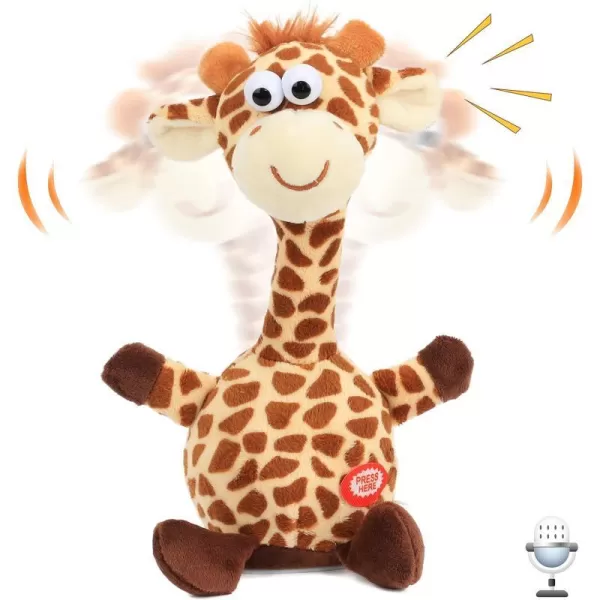 Hopearl Talking Singing Bunny Repeats What You Say Rabbit Musical Shaking Head Electric Interactive Animated Toy Speaking Plush Buddy Gift for Toddlers Purple 1501 Giraffe