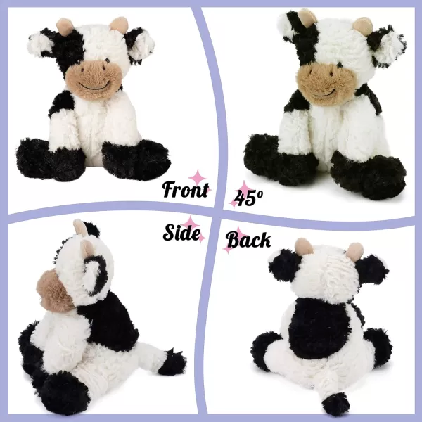 Hopearl Adorable Plush Cow Toy Floppy Dairy Cattle Soft Stuffed Animal Cute Birthday for Boys Girls Kids Toddlers 901 Cow