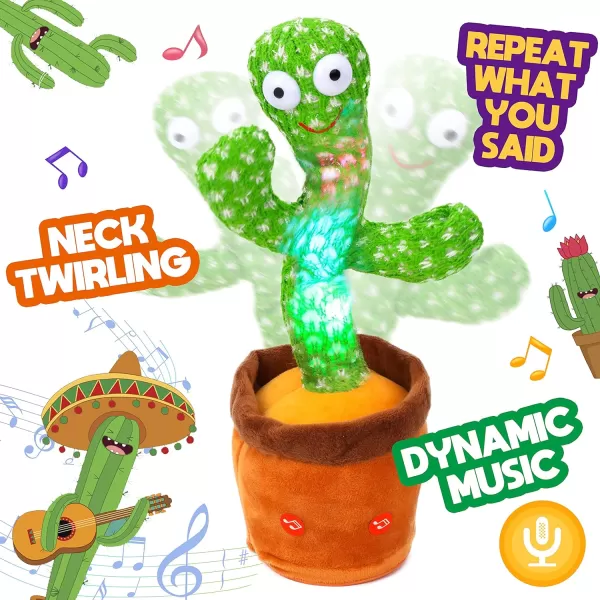 Hopearl Glowing Dancing Cactus Toy Repeats What You Say Talking Sunny Cactus Toy Wriggle Singing Mimicking Twisting Electric Light Up Interactive Animated Toy Speaking Gift for Kids Green 135Hopearl Glowing Dancing Cactus Toy Repeats What You Say Talking Sunny Cactus Toy Wriggle Singing Mimicking Twisting Electric Light Up Interactive Animated Toy Speaking Gift for Kids Green 135