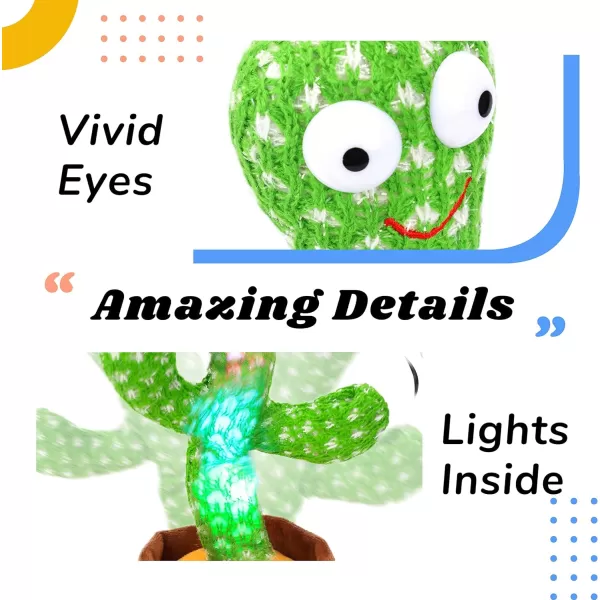 Hopearl Glowing Dancing Cactus Toy Repeats What You Say Talking Sunny Cactus Toy Wriggle Singing Mimicking Twisting Electric Light Up Interactive Animated Toy Speaking Gift for Kids Green 135Hopearl Glowing Dancing Cactus Toy Repeats What You Say Talking Sunny Cactus Toy Wriggle Singing Mimicking Twisting Electric Light Up Interactive Animated Toy Speaking Gift for Kids Green 135