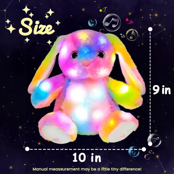 Hopearl LED Musical Stuffed Bunny Colorful Light up Singing Plush Rabbit Adjustable Volume Lullaby Animated Soothe Birthday Festival for Kids Toddlers 10Hopearl LED Musical Stuffed Bunny Colorful Light up Singing Plush Rabbit Adjustable Volume Lullaby Animated Soothe Birthday Festival for Kids Toddlers 10