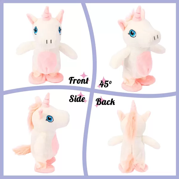 Hopearl Talking Chicken Repeats What You Say Walking Chick Electric Interactive Animated Toy Speaking Plush Buddy Gift for Toddlers Birthday 903 Unicorn