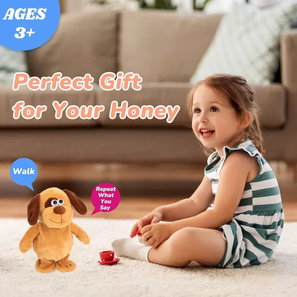 Hopearl Talking Chicken Repeats What You Say Walking Chick Electric Interactive Animated Toy Speaking Plush Buddy Gift for Toddlers Birthday 905 Dog