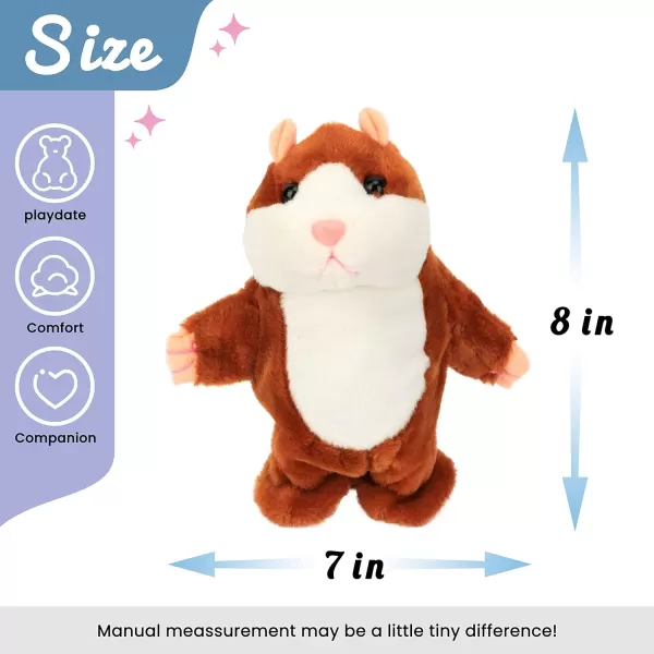 Hopearl Talking Chicken Repeats What You Say Walking Chick Electric Interactive Animated Toy Speaking Plush Buddy Gift for Toddlers Birthday 906 Hamster