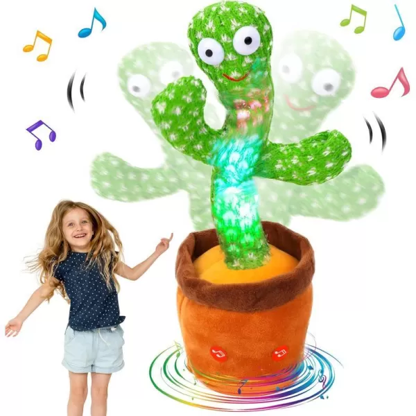 Hopearl Glowing Dancing Cactus Toy Repeats What You Say Talking Sunny Cactus Toy Wriggle Singing Mimicking Twisting Electric Light Up Interactive Animated Toy Speaking Gift for Kids Green 135Hopearl Glowing Dancing Cactus Toy Repeats What You Say Talking Sunny Cactus Toy Wriggle Singing Mimicking Twisting Electric Light Up Interactive Animated Toy Speaking Gift for Kids Green 135