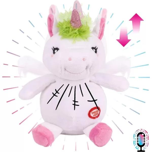 Hopearl Talking Bunny Repeats What You Say Rabbit with Carrots Nodding Electric Interactive Animated Toy Speaking Plush Buddy Gift for Toddlers White 702 Unicorn