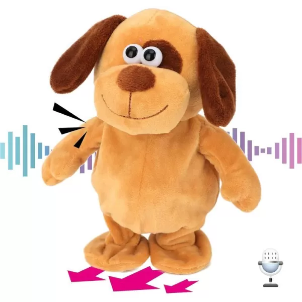 Hopearl Talking Chicken Repeats What You Say Walking Chick Electric Interactive Animated Toy Speaking Plush Buddy Gift for Toddlers Birthday 905 Dog