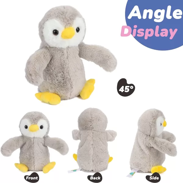 imageHopearl Clappy Penguin Interactive Musical Stuffed Animal Singing Plush Toy Adorable Electric Animate Birthday Festival for Kids Gray 10