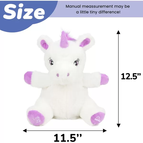 imageHopearl Clappy Unicorn Interactive Musical Stuffed Animal Singing Plush Toy Adorable Electric Animate Birthday Festival for Kids White 125