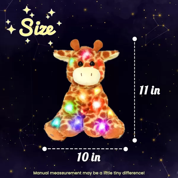 imageHopearl Lighting Up Giraffe Stuffed Animal Floppy LED Plush Toy Night Lights Glow Pillow Birthday Festival for Kids Toddlers Boys Girls Orange 11