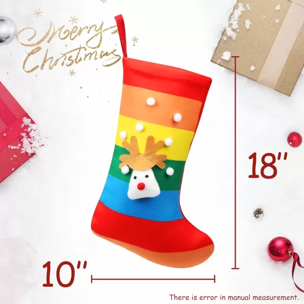 imageHopearl Pom Pom Christmas Stocking Boho Style Socks Ultra Soft Holders Ornament Luxury Gifts Bags for Family Xmas Tree Party Supplies Cream 18Style 10