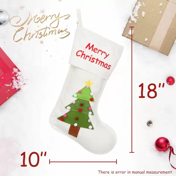 imageHopearl Pom Pom Christmas Stocking Boho Style Socks Ultra Soft Holders Ornament Luxury Gifts Bags for Family Xmas Tree Party Supplies Cream 18Style 8