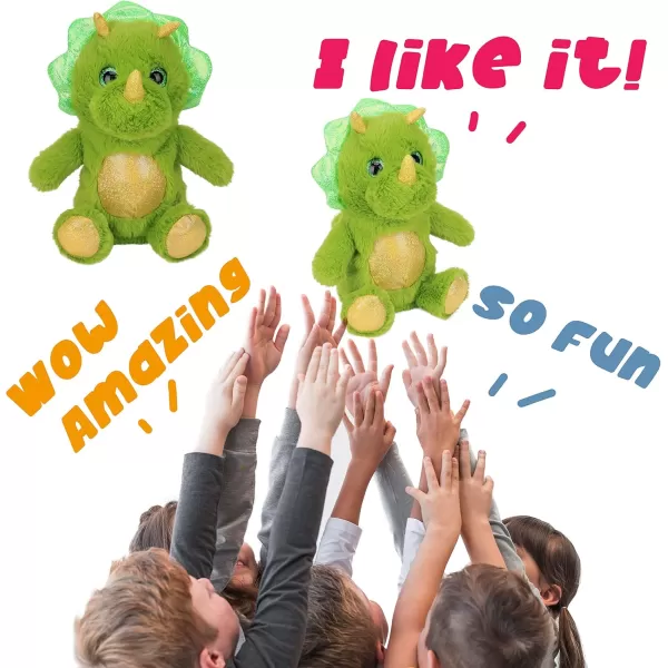 imageHopearl Talking Dinosaur Repeats What You Say Nodding Electric Interactive Animated Toy Speaking Plush Buddy Gifts for Toddlers Green 8