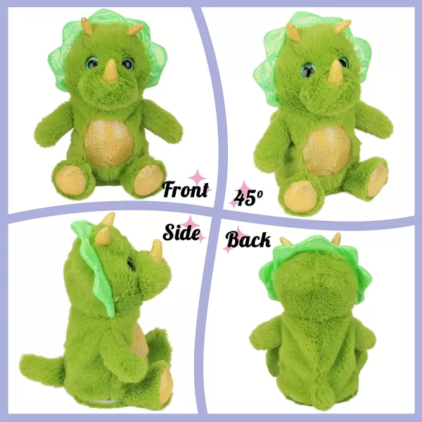 imageHopearl Talking Dinosaur Repeats What You Say Nodding Electric Interactive Animated Toy Speaking Plush Buddy Gifts for Toddlers Green 8