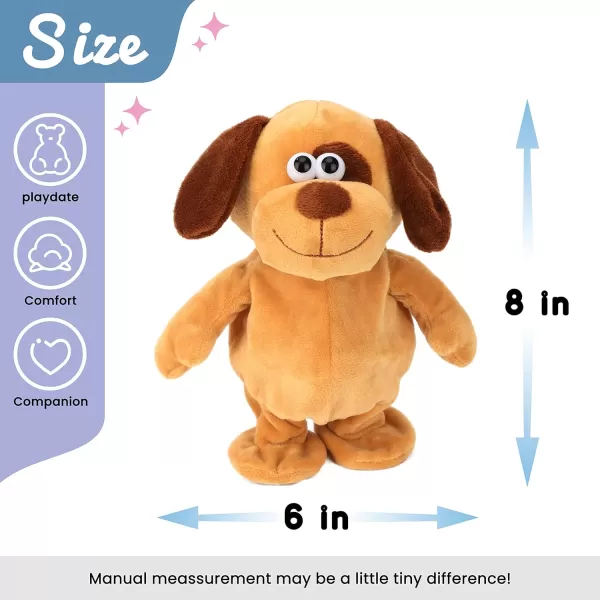 imageHopearl Talking Dog Repeats What You Say Walking Puppy Electric Interactive Animated Toy Speaking Plush Buddy Gifts for Toddlers Birthday 8