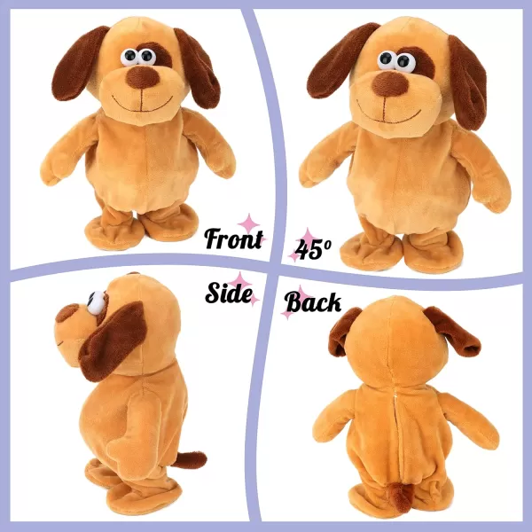 imageHopearl Talking Dog Repeats What You Say Walking Puppy Electric Interactive Animated Toy Speaking Plush Buddy Gifts for Toddlers Birthday 8