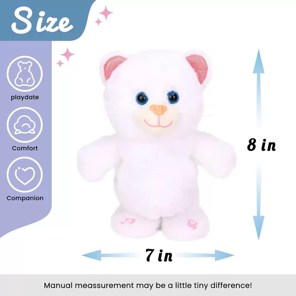 imageHopearl Talking Kitty Singing Cat Repeats What You Say Walking Electric Interactive Animated Toy Speaking Plush Buddy Gifts for Toddlers White 8