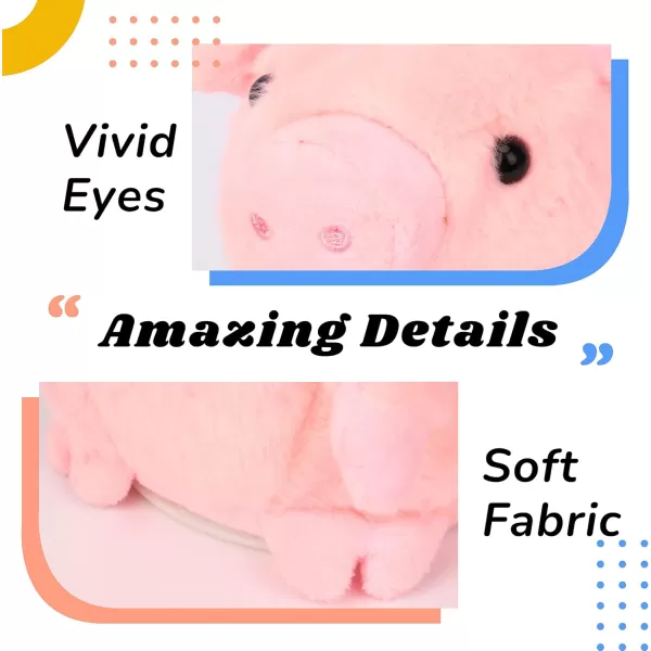 imageHopearl Talking Pig Repeats What You Say Piggy Nodding Electric Interactive Animated Toy Speaking Plush Buddy Gifts for Toddlers Pink 65