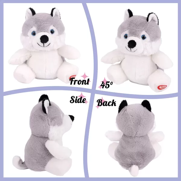 imageHopearl Talking Singing Bunny Repeats What You Say Rabbit Musical Shaking Head Electric Interactive Animated Toy Speaking Plush Buddy Gifts for Toddlers Purple 1503 Husky