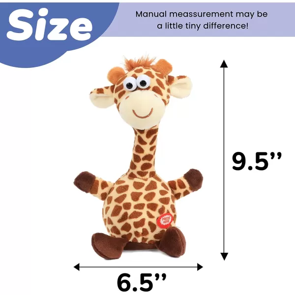 imageHopearl Talking Singing Bunny Repeats What You Say Rabbit Musical Shaking Head Electric Interactive Animated Toy Speaking Plush Buddy Gifts for Toddlers Purple 1501 Giraffe